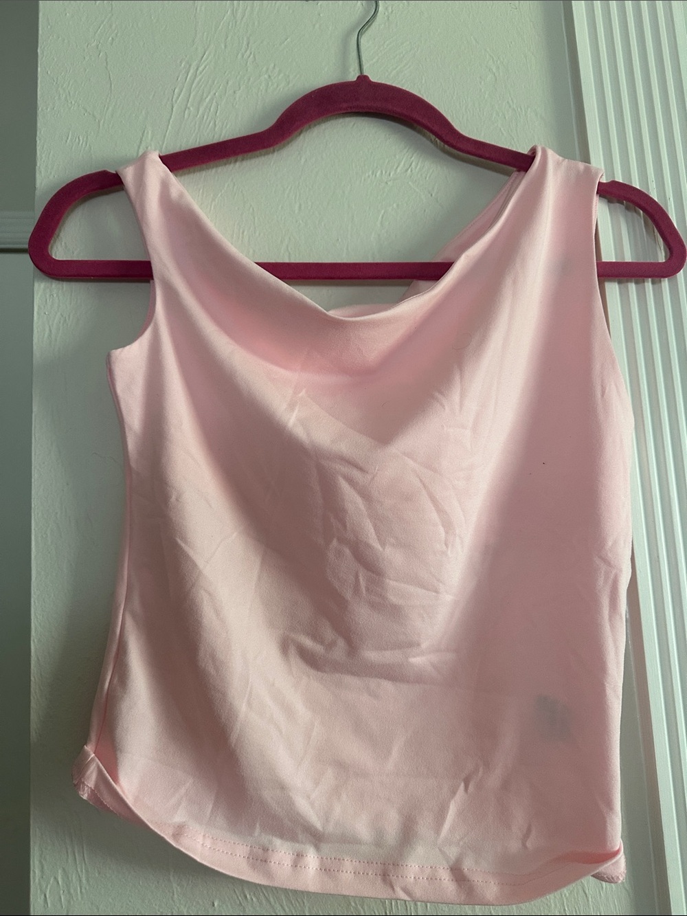 SHEIN Pale Pink Draped Neck Camisole